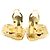 Orecchini a clip Chanel placcati in oro con strass a forma di diamante D'oro - vista 3