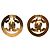 Chanel CC Gold Plated Turn Lock Runde Clip-On Ohrringe Golden - Ansicht 2