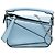 Borsa Nano Puzzle in pelle di vitello blu LOEWE