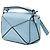 Borsa Nano Puzzle in pelle di vitello blu LOEWE - vista 2