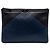 Clutch Boy O in agnello bicolore blu Chanel Medium