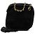 Schwarze Chanel CC gesteppte Wildleder-Tasche mit Diamant-Quaste
