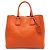 Bolsa Tote Conversível Aberta Prada Vitello Daino Laranja