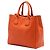 Bolsa Tote Conversível Aberta Prada Vitello Daino Laranja - vista 2