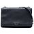 Borsa a tracolla con catena Black Prada Saffiano Lux e Tessuto Nero