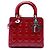 Borsa Lady Dior Medium in vernice cannage rosso