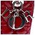 Borsa Lady Dior Medium in vernice cannage rosso - vista 5