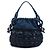 Borsa a secchiello in denim intrecciato e rafia CC blu Chanel