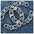 Clutch rotonda 19 in denim blu Chanel con tracolla a catena - vista 8