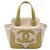 Borsa Chanel CC Canvas Marrone Marshmallow