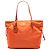 Tote in Tessuto con bordi in Saffiano arancione Prada