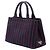 Tote Borsa satchel in tela canapa nera con logo a strisce Prada Small Nero - vista 2