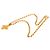 Collana con pendente a croce Triple CC placcato oro Chanel Gold D'oro