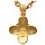 Collana con pendente a croce Triple CC placcato oro Chanel Gold D'oro - vista 3