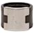 Brown Hermès Swift and Palladium Plated Lurie Ring  - view 1