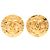 Orecchini a cerchio Chanel CC placcati oro D'oro