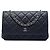 Wallet On Chain Borsa a tracolla Chanel CC Quilted Caviar nera con catena Nero