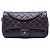 Borsa a tracolla Chanel Medium Quilted Iridescent Caviar Easy Flap Viola Porpora