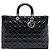 Borsa Lady Dior Extra Large in vernice nera Cannage Nero