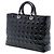 Borsa Lady Dior Extra Large in vernice nera Cannage Nero - vista 2