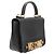 Borsa a mano in pelle nera Moschino Spellout Nero - vista 3
