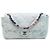 Borsa a tracolla Chanel CC in denim stampato jungle trapuntato blu