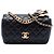 Borsa a tracolla Chanel Medium Quilted Lambskin Private Affair Camellia Flap Nera Nero