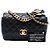 Borsa a tracolla Chanel Medium Quilted Lambskin Private Affair Camellia Flap Nera Nero - vista 7