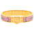 Bracciale Charniere stretto in smalto tinta unita oro Hermès D'oro  - vista 1