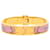 Bracciale Charniere stretto in smalto tinta unita oro Hermès D'oro  - vista 3