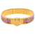 Bracciale Charniere stretto in smalto tinta unita oro Hermès D'oro  - vista 4