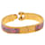 Bracciale Charniere stretto in smalto tinta unita oro Hermès D'oro  - vista 6