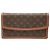 Clutch Louis Vuitton Monogram Pochette Dame GM Marrone