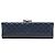 Clutch Baguette Chanel CC in agnello trapuntato blu con perle