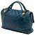 Chanel Medium Glazed Calfskin Castle Rock Top Handle Flap Satchel Tasche blau - Ansicht 2
