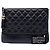 Clutch Chanel Gabrielle O Case en piel de becerro envejecido acolchado negro Medium - vista 7