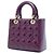 Borsa Lady Dior Medium in vernice Cannage viola Porpora - vista 2