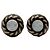 Orecchini a clip Chanel in resina nera e CC placcati oro Nero