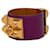 Purple Hermès Gold Plated and Swift Collier de Chien Bracelet T4  - view 3