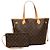 Borsa Tote Louis Vuitton Monogram Neverfull MM marrone - vista 8