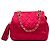 Borsa a tracolla Chanel CC in raso trapuntato rosso con nappa e catena