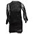Autre Marque Schwarzes besticktes Langarm-Minikleid Antonio Berardi Größe IT 38