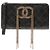 Clutch Chanel CC Chain in agnello metallizzato nero con frange