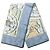 Foulard in seta blu Hermès Alfred De Dreux Peintre du Cheval Sciarpe di seta