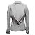 Grey Alexander McQueen Pinstriped Wool & Silk-Blend Skirt Suit Size US XS/S