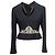 Vintage Black Chanel Embellished Wool Blazer Top Size FR 42 - view 2