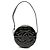 Borsa a tracolla rotonda Chanel CC Choco Bar in vernice nera Nero