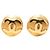 Orecchini a clip rotondi Chanel CC placcati oro D'oro