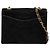 Bolsa transversal Chanel Small CC em camurça acolchoada preta Preto