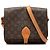 Borsa a tracolla marrone Louis Vuitton Monogram Cartouchiere GM